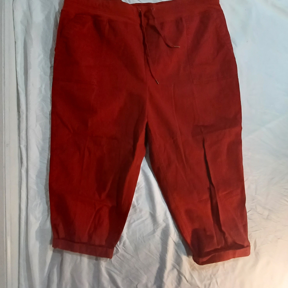Rust Cropped Pants